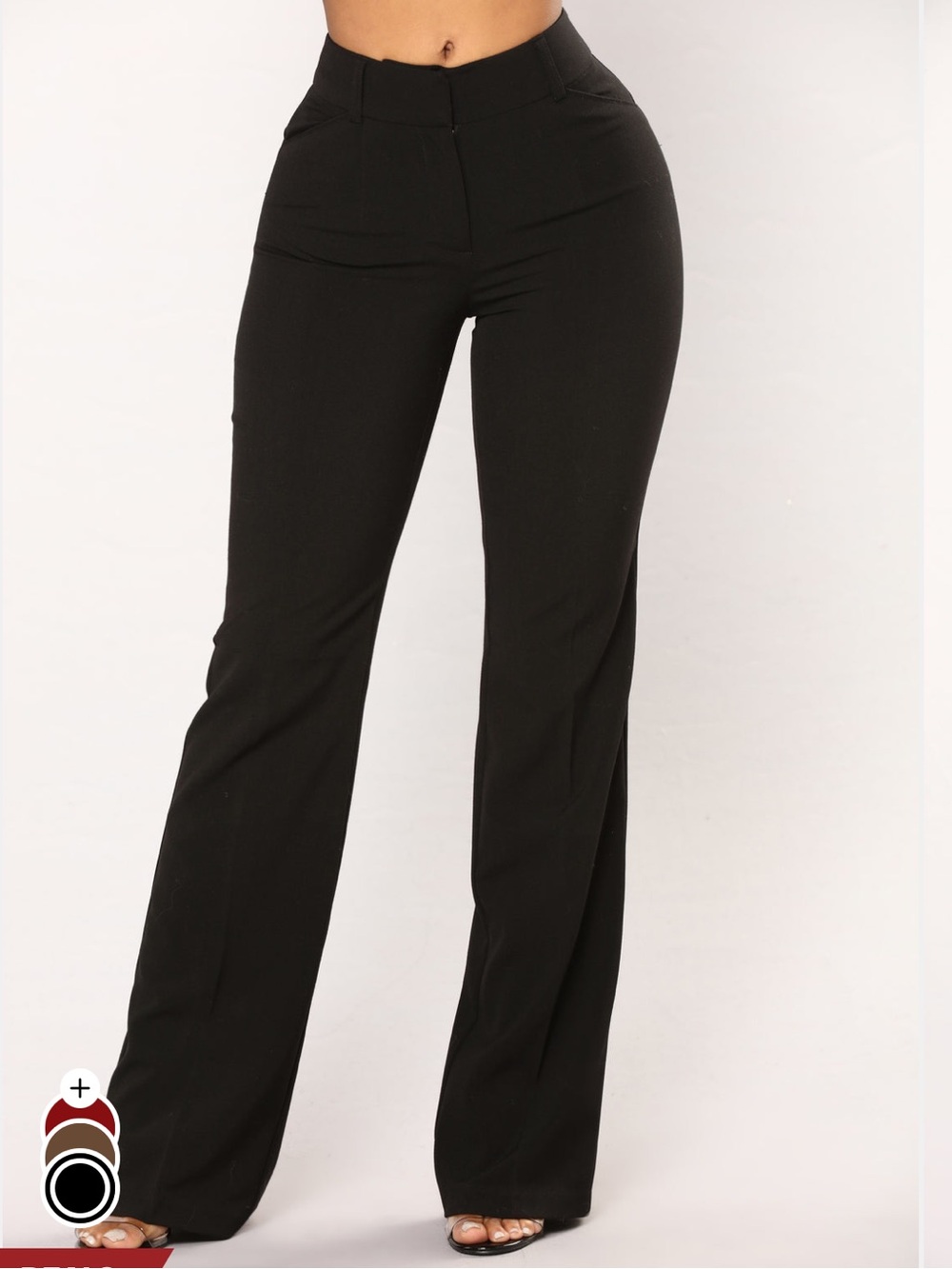 Fashion Nova Black High-Rise Flared Trousers